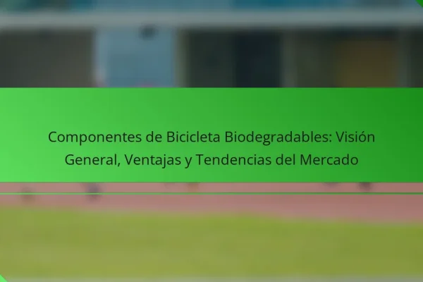Componentes de Bicicleta Biodegradables: Visión General, Ventajas y Tendencias del Mercado